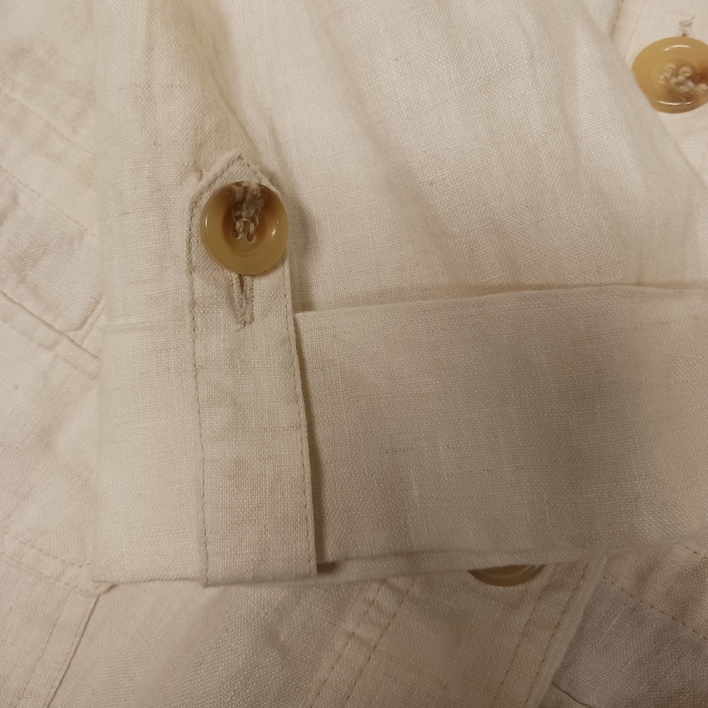 JM Collection Cream Button-Front Teddy Jacket - Picture 9 of 11